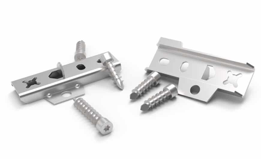 BioMaderas Clips Edelstahl silber