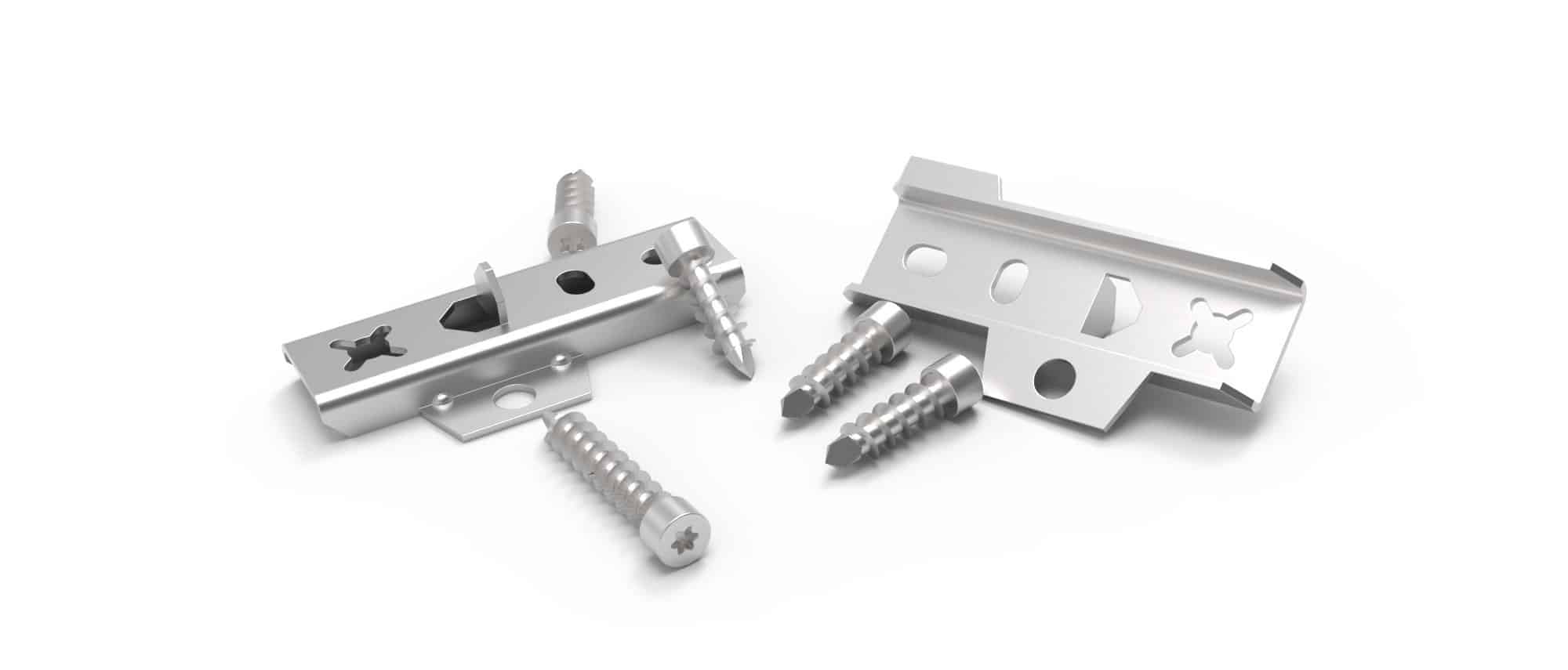 BioMaderas Clips Edelstahl silber